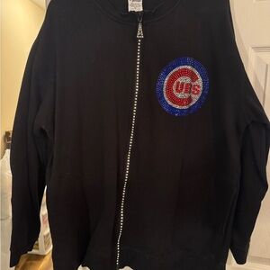 Chicago Cubs Black Zip-Up Jacket